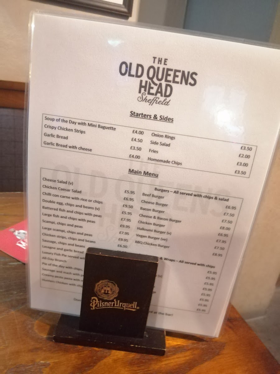 Old Queen's Head Menu - Image 5
